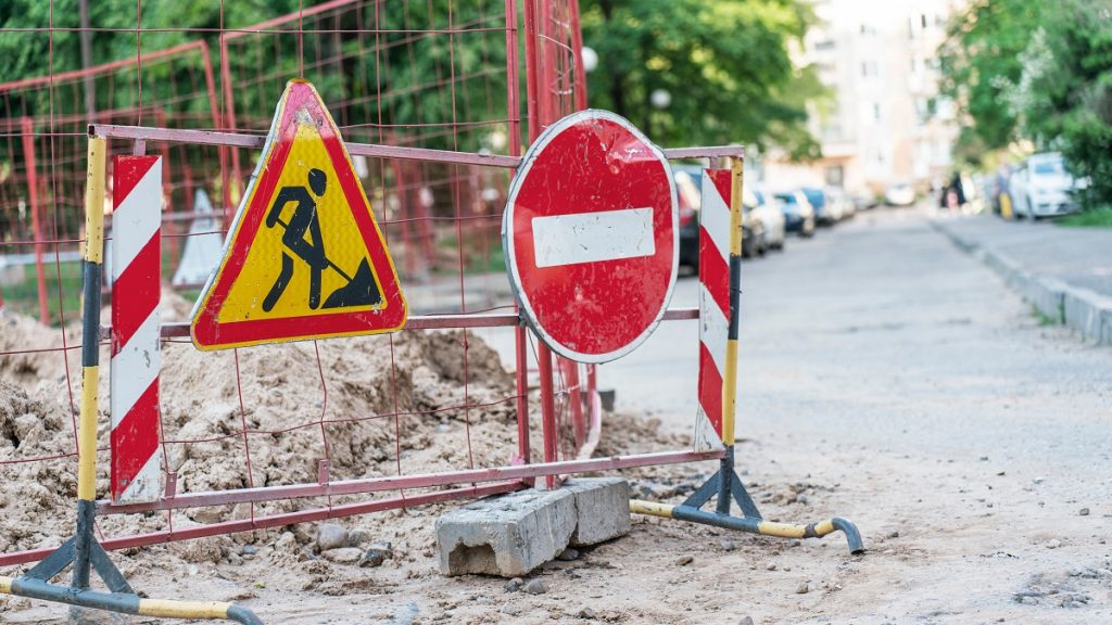 barrière de chantier temporaire